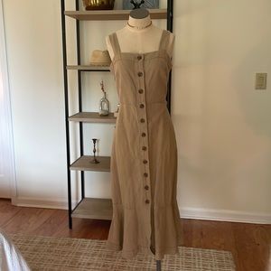 banana republic button up summer midi